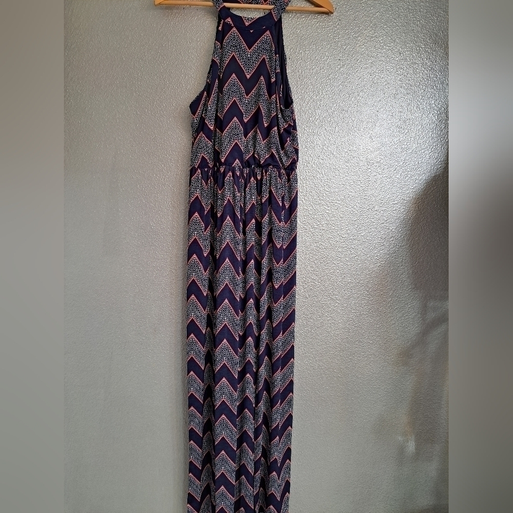 Three Pink Hearts Halter Maxi Dress  Size M - Picture 4 of 9